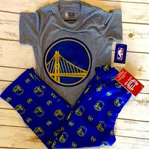 Golden State Warriors Curry Pajamas Sleepwear Sleep pants and Shirt NWT